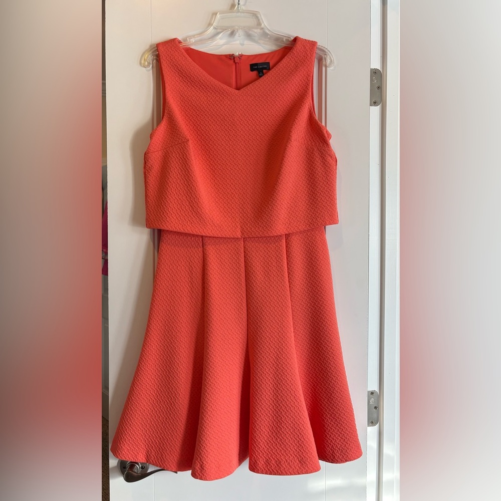 The Limited Popover Orange Flounce Dress